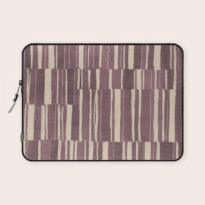 Scratchy Blocks - Dusty Mauve Laptop Sleeve Gallery Image 1
