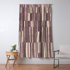 Scratchy Blocks - Dusty Mauve Window Curtain Gallery Image 5