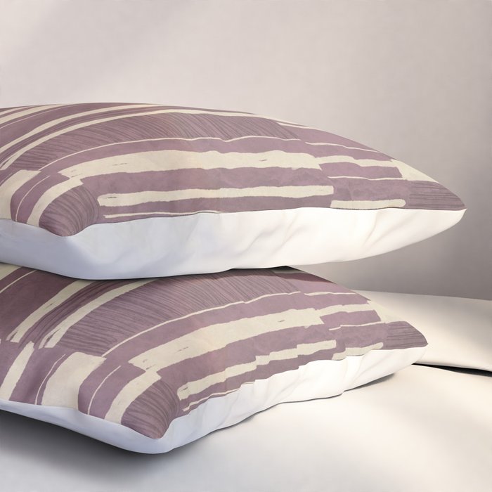 Scratchy Blocks - Dusty Mauve Pillow Sham Gallery Image 3