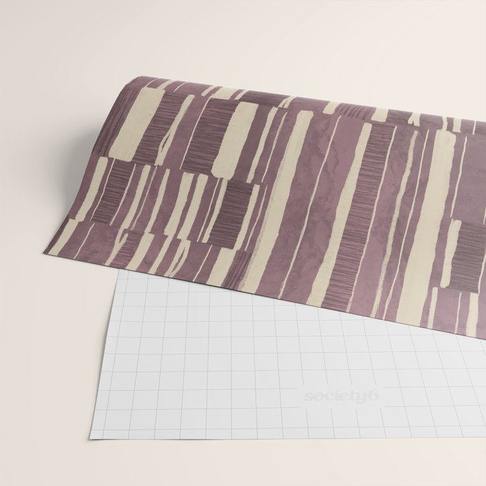 Scratchy Blocks - Dusty Mauve Wrapping Paper Gallery Image 2