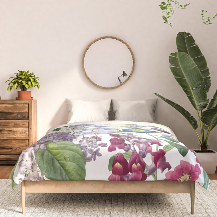 Summer Fruits Botanical Illustration Collage Comforter Gallery Image 3