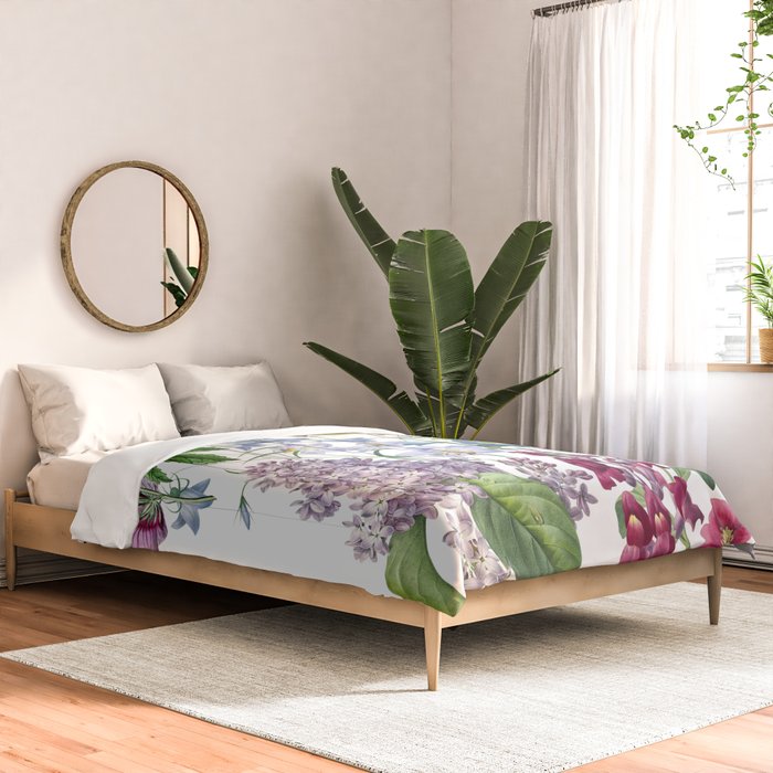 Summer Fruits Botanical Illustration Collage Comforter Gallery Image 2