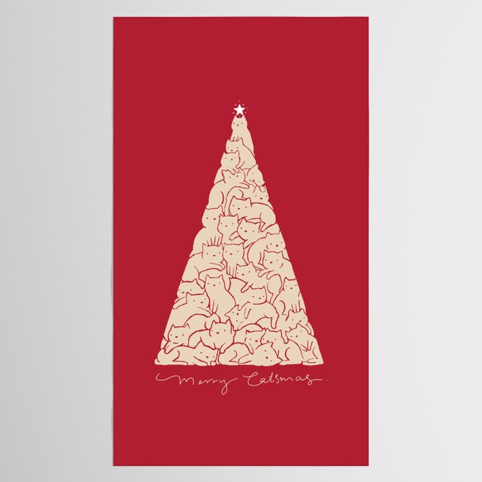 Cat Landscape 169: Merry Catsmas Tablecloth Gallery Image 2