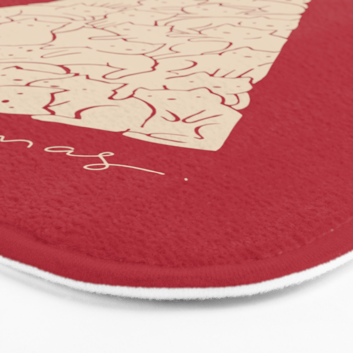 Cat Landscape 169: Merry Catsmas Bath Mat Gallery Image 3
