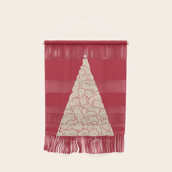 Cat Landscape 169: Merry Catsmas Wall Hanging Gallery Image 1