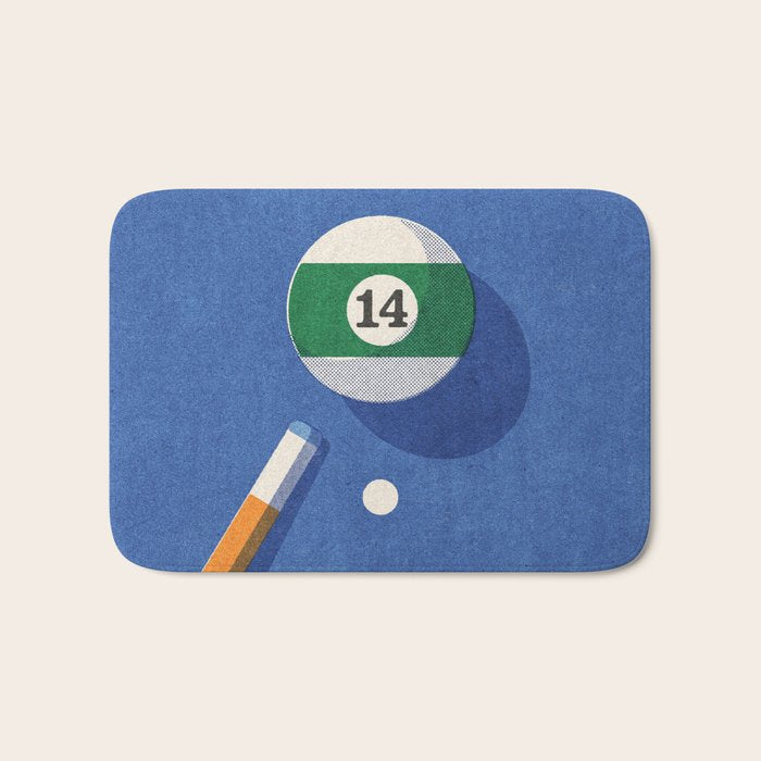 BALLS / Billiards - ball 14 I Bath Mat Gallery Image 1