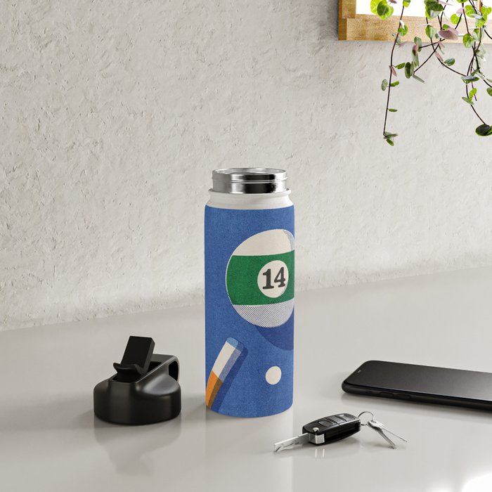 BALLS / Billiards - ball 14 I Water Bottle Gallery Image 4