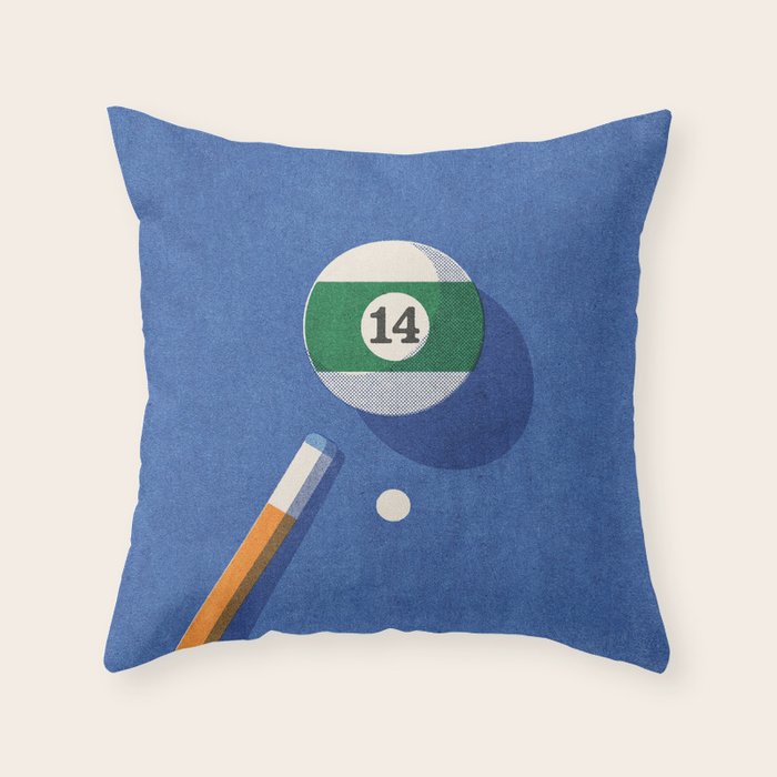 BALLS / Billiards - ball 14 I Throw Pillow Gallery Image 6