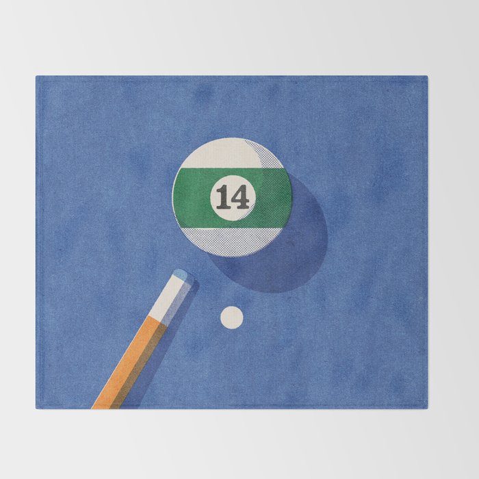 BALLS / Billiards - ball 14 I Throw Blanket Gallery Image 2