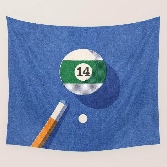 BALLS / Billiards - ball 14 I Wall Tapestry Gallery Image 4