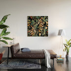 Floral and Birds Vintage Garden Night Wood Wall Art Gallery Image 2