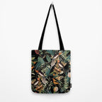 Floral and Birds Vintage Garden Night Tote Bag Gallery Image 2