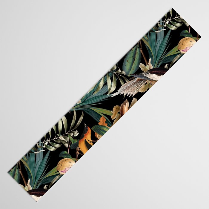 Floral and Birds Vintage Garden Night Table Runner Gallery Image 3
