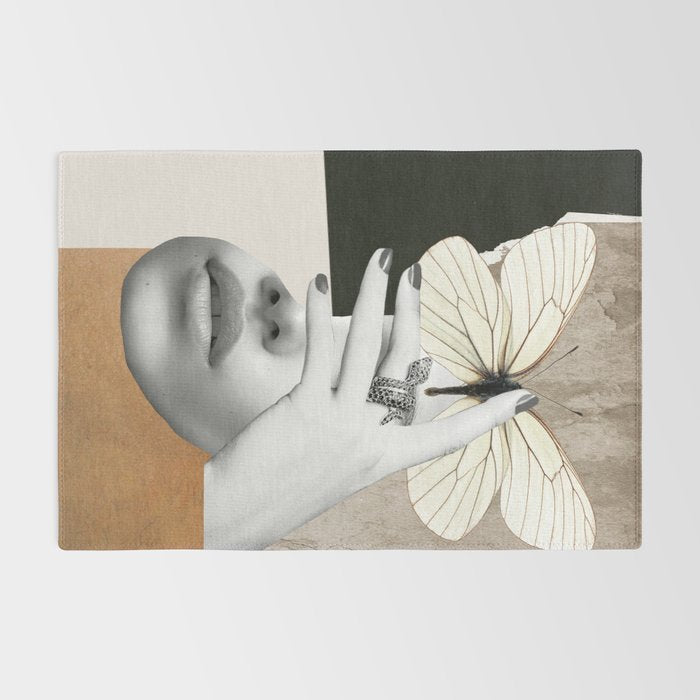 collage art / butterfly 2 Rug Gallery Image 2