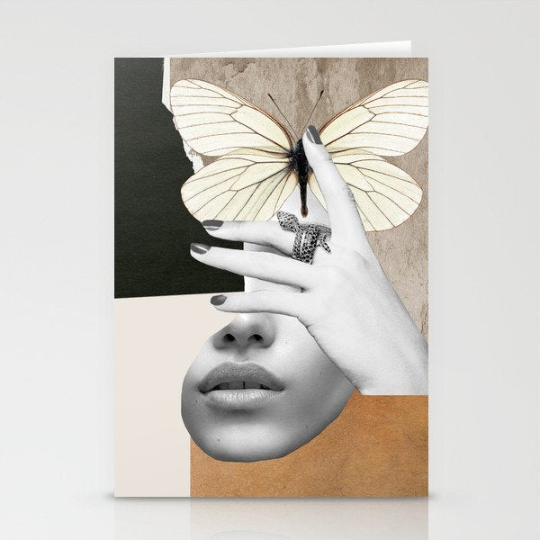 collage art / butterfly 2 Stationery Card Gallery Image 1
