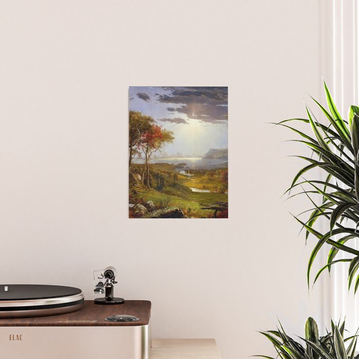 Autumn & Rays of Sun in the Hudson River Valley by Jasper Francis Cropsey Poster Gallery Image 2