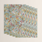 Wild Grasses Botanical Gold Teal Wrapping Paper Gallery Image 3