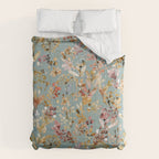 Wild Grasses Botanical Gold Teal Comforter Gallery Image 6