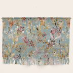 Wild Grasses Botanical Gold Teal Wall Hanging Gallery Image 1
