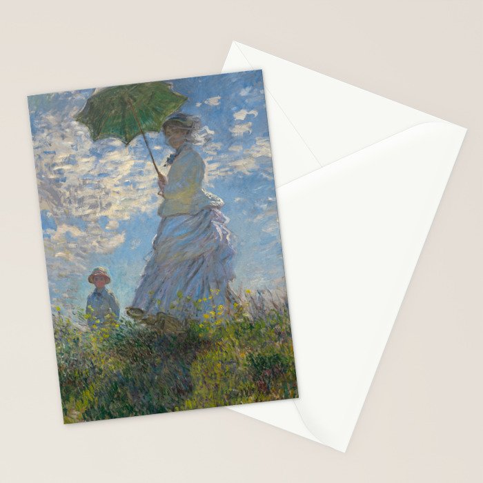 Woman with a Parasol, Monet Stationery Card Gallery Image 2
