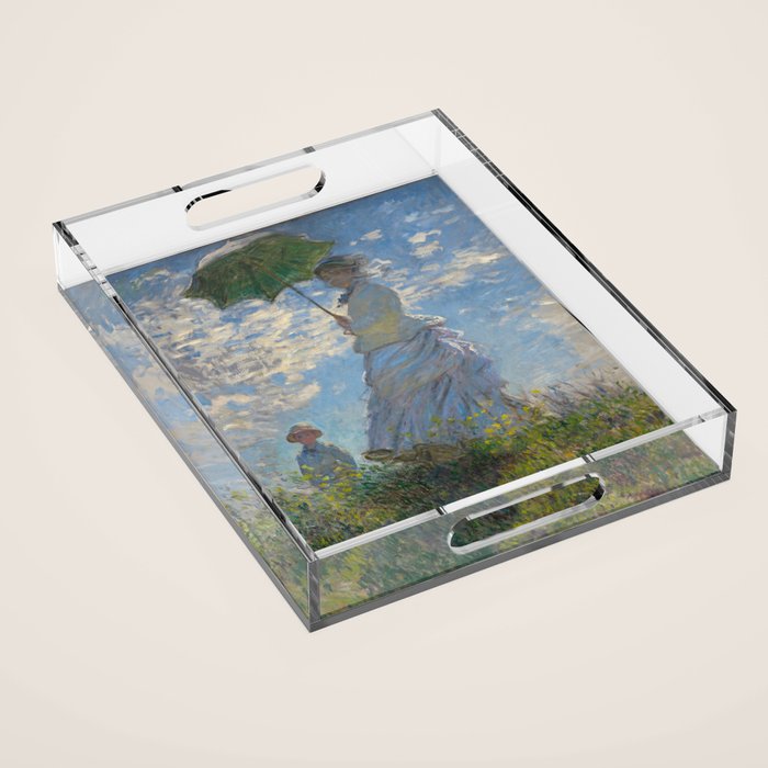 Woman with a Parasol, Monet Acrylic Tray Gallery Image 1