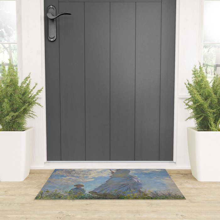 Woman with a Parasol, Monet Welcome Mat Gallery Image 3