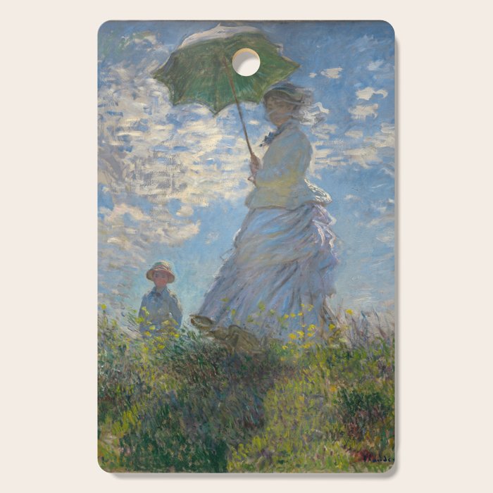 Woman with a Parasol, Monet Cutting Board Gallery Image 1