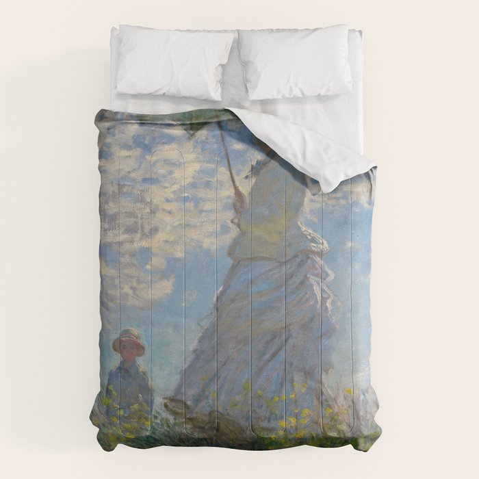 Woman with a Parasol, Monet Comforter Gallery Image 1