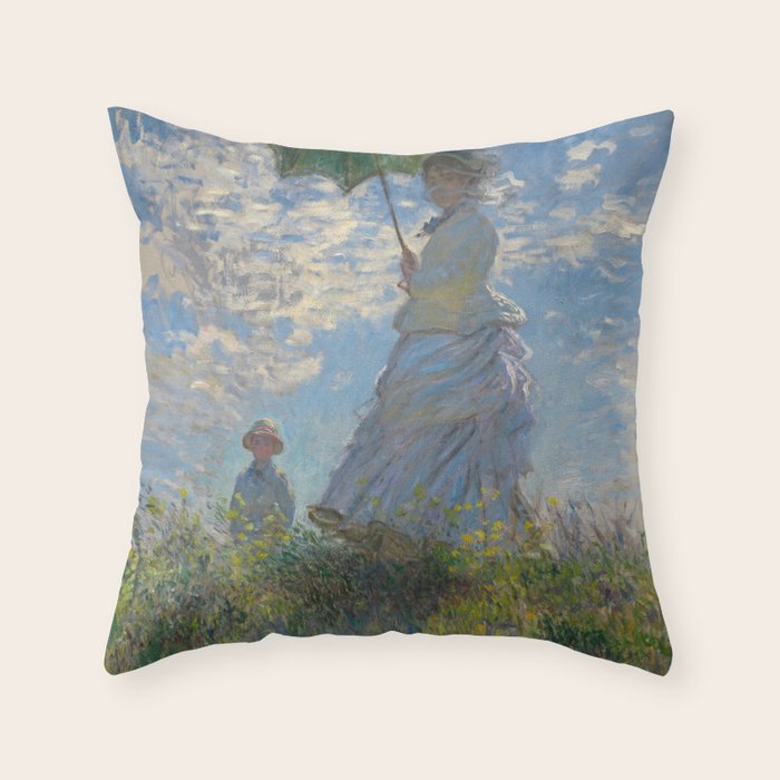 Woman with a Parasol, Monet Throw Pillow Gallery Image 6