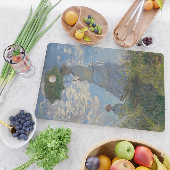 Woman with a Parasol, Monet Cutting Board Gallery Image 2