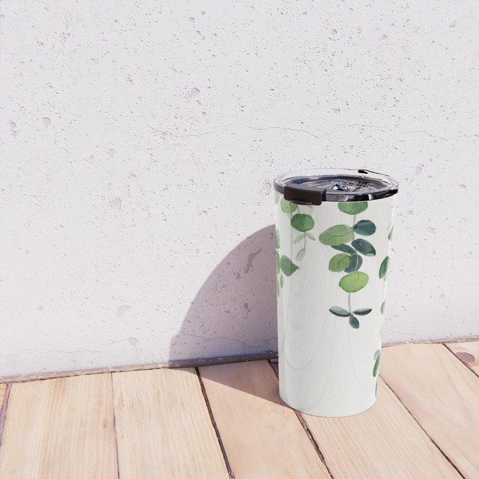 Eucalyptus Watercolor 2  Travel Mug Gallery Image 4