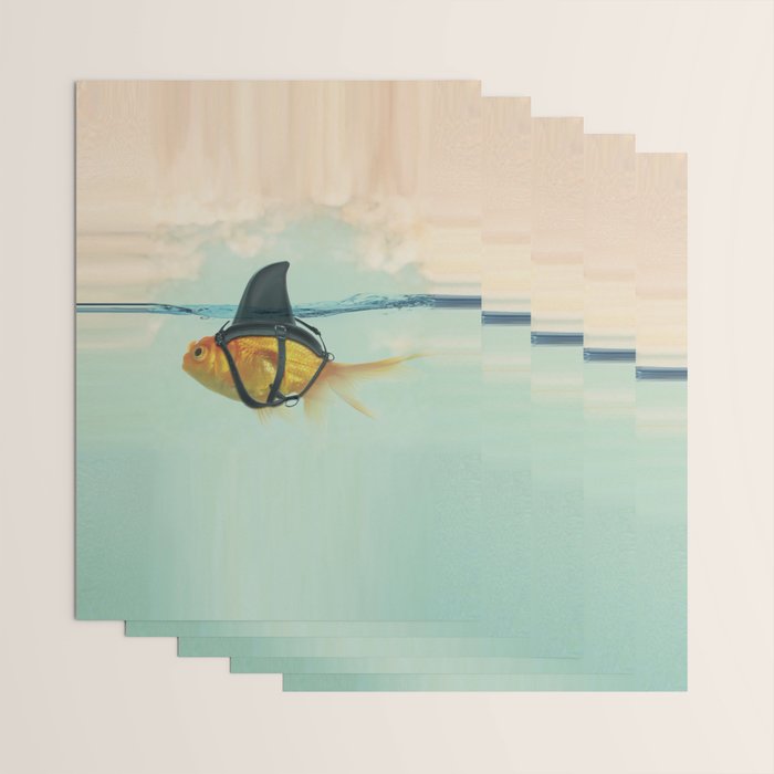 Brilliant DISGUISE - Goldfish with a Shark Fin Wrapping Paper Gallery Image 3