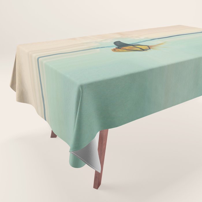 Brilliant DISGUISE - Goldfish with a Shark Fin Tablecloth Gallery Image 1