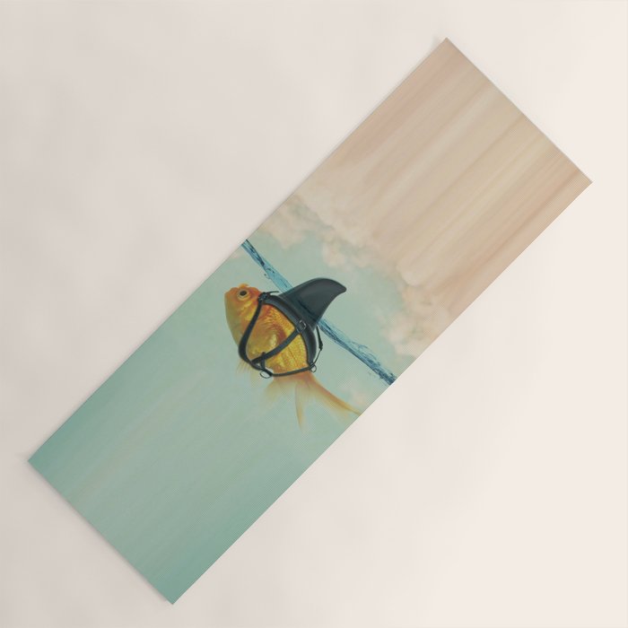 Brilliant DISGUISE - Goldfish with a Shark Fin Yoga Mat Gallery Image 1