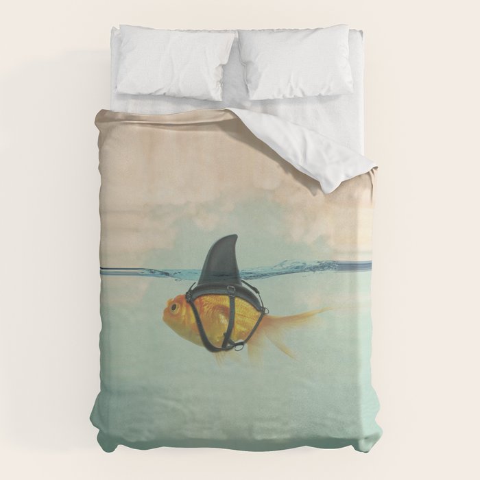 Brilliant DISGUISE - Goldfish with a Shark Fin Duvet Cover Gallery Image 6