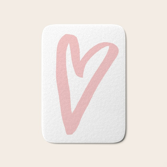 Heart Doodle Big 3 Bath Mat Gallery Image 1