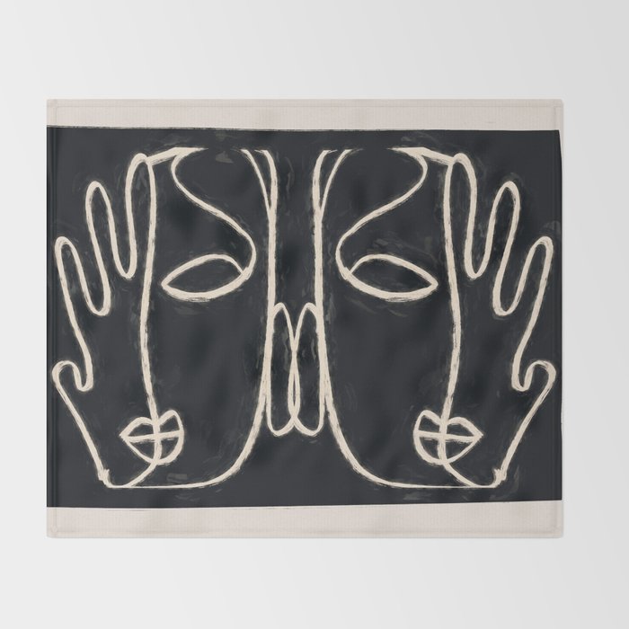 Two Faces Throw Blanket Gallery Image 2
