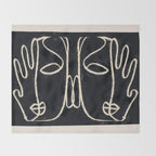 Two Faces Throw Blanket Gallery Image 2