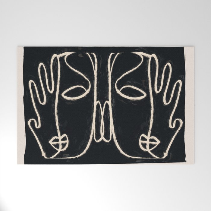Two Faces Welcome Mat Gallery Image 1