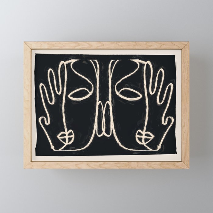 Two Faces Mini Art Print Gallery Image 1