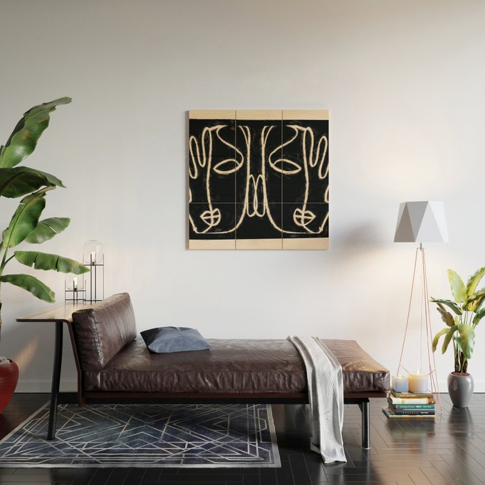 Two Faces Wood Wall Art Gallery Image 2