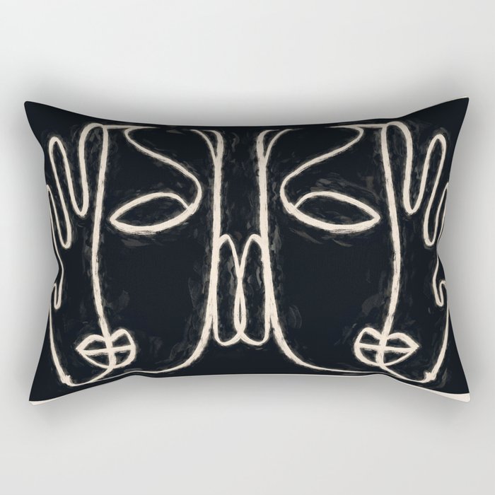 Two Faces Rectangular Pillow Gallery Image 2