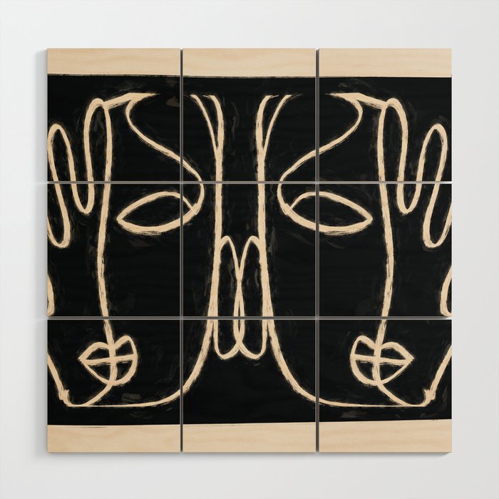 Two Faces Wood Wall Art Gallery Image 1