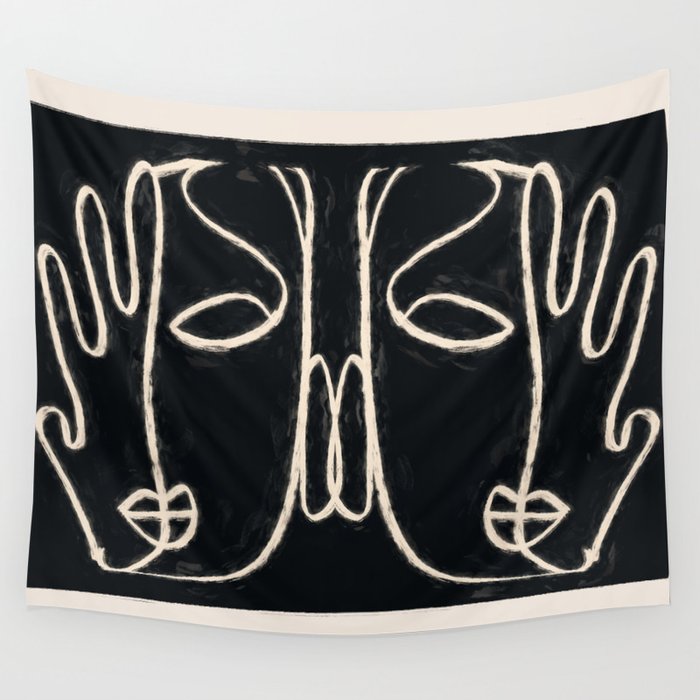 Two Faces Wall Tapestry Gallery Image 4