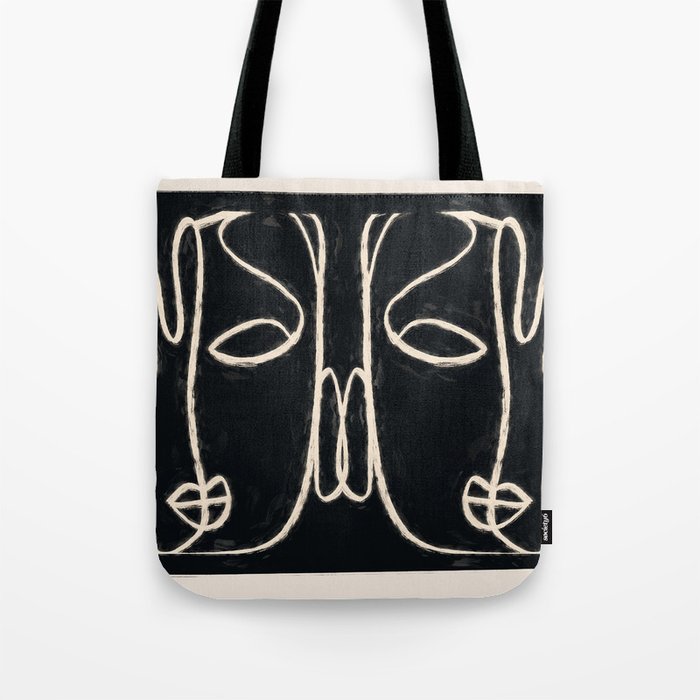 Two Faces Tote Bag Gallery Image 1