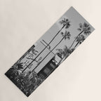 Beverly Hills Hotel, California black and white photograph / black and white photography Yoga Mat Gallery Image 1