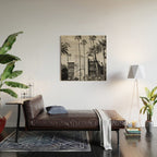 Beverly Hills Hotel, California black and white photograph / black and white photography Wood Wall Art Gallery Image 2