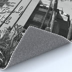 Beverly Hills Hotel, California black and white photograph / black and white photography Rug Gallery Image 4