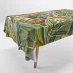 Vintage & Shabby Chic - Green Tropical Bird Flower Garden Tablecloth Gallery Image 1