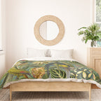 Vintage & Shabby Chic - Green Tropical Bird Flower Garden Duvet Cover Gallery Image 3